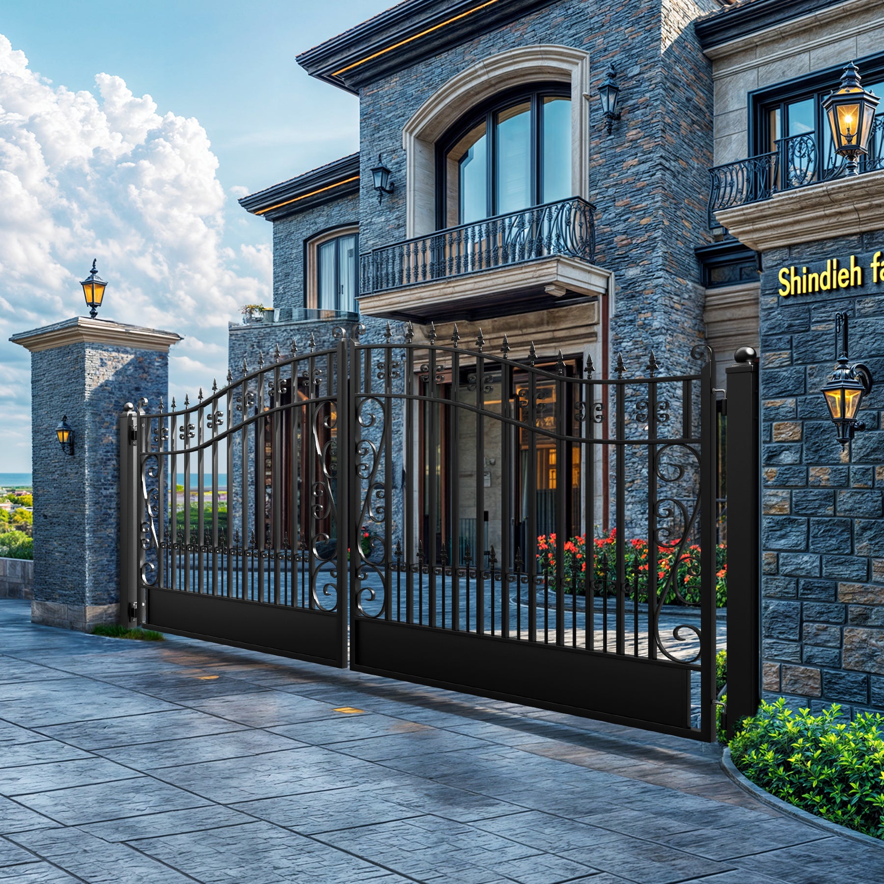 ZUMI Greenwich Style Dual Swing Driveway Gates